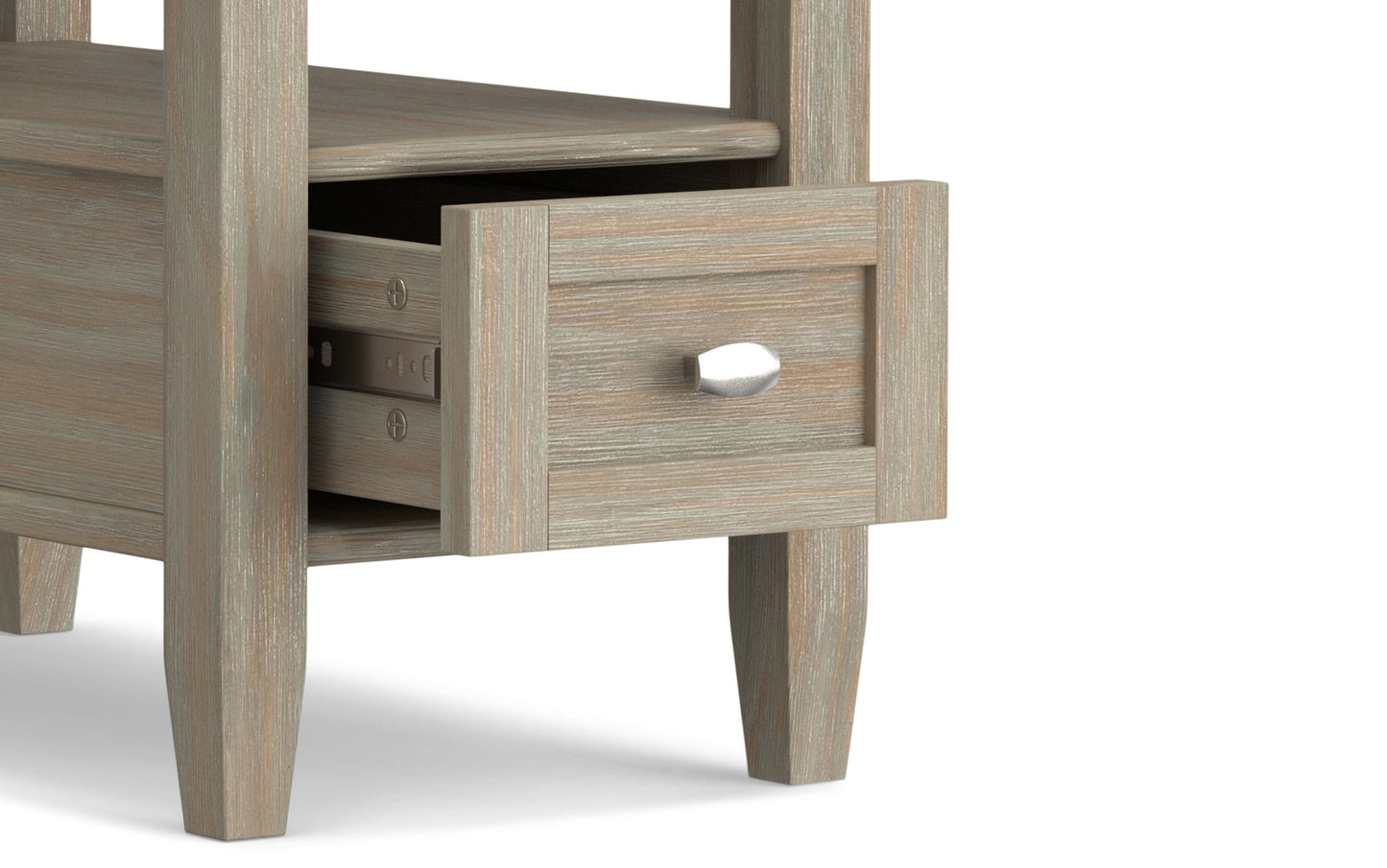 Distressed Grey | Warm Shaker Narrow Side Table