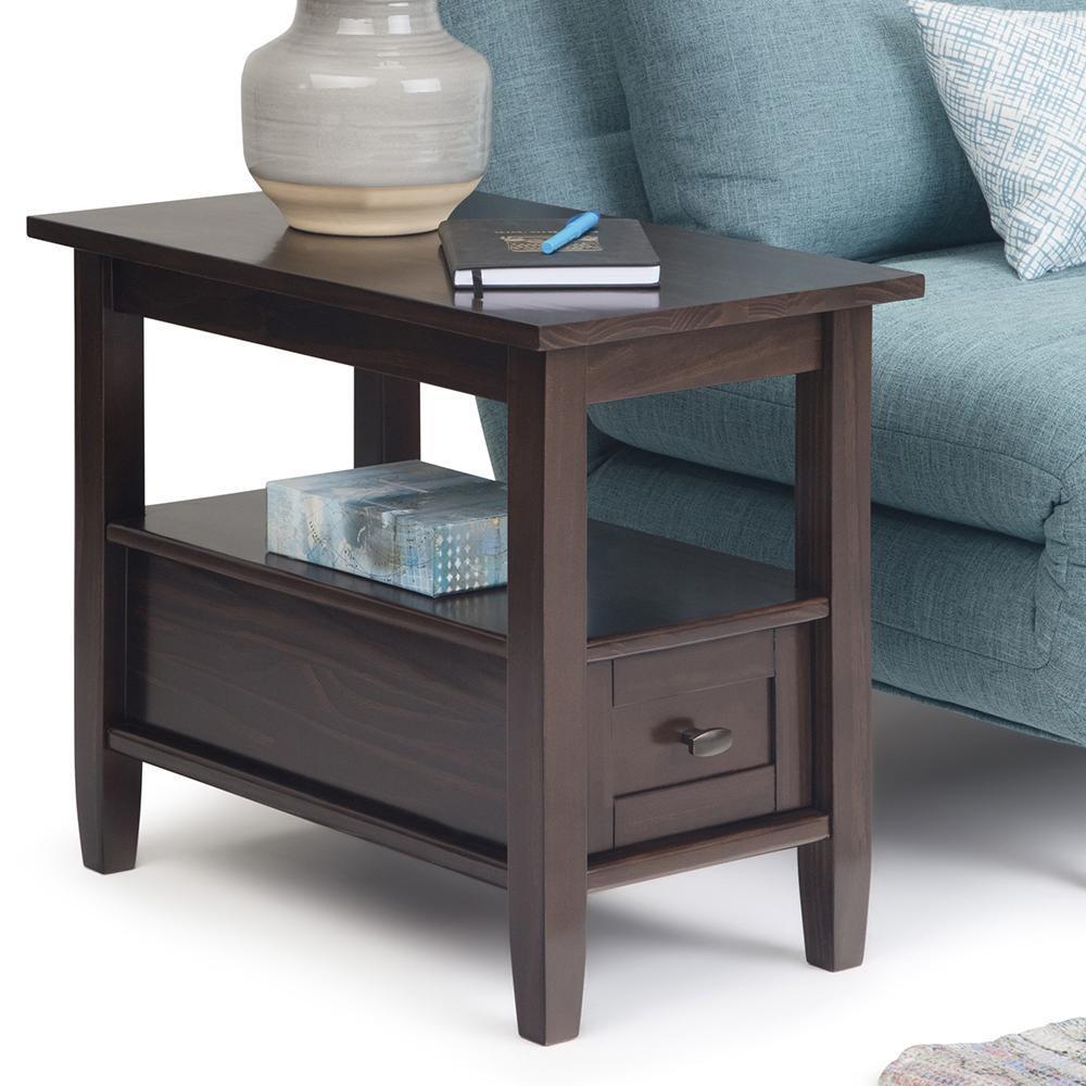 Tobacco Brown | Warm Shaker Narrow Side Table