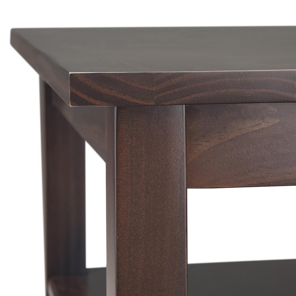 Tobacco Brown | Warm Shaker Narrow Side Table