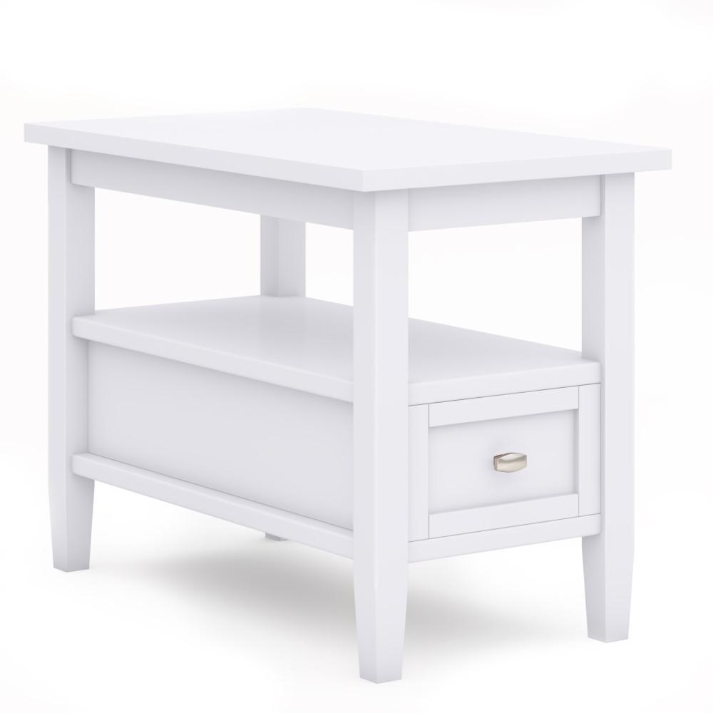 White | Warm Shaker Narrow Side Table