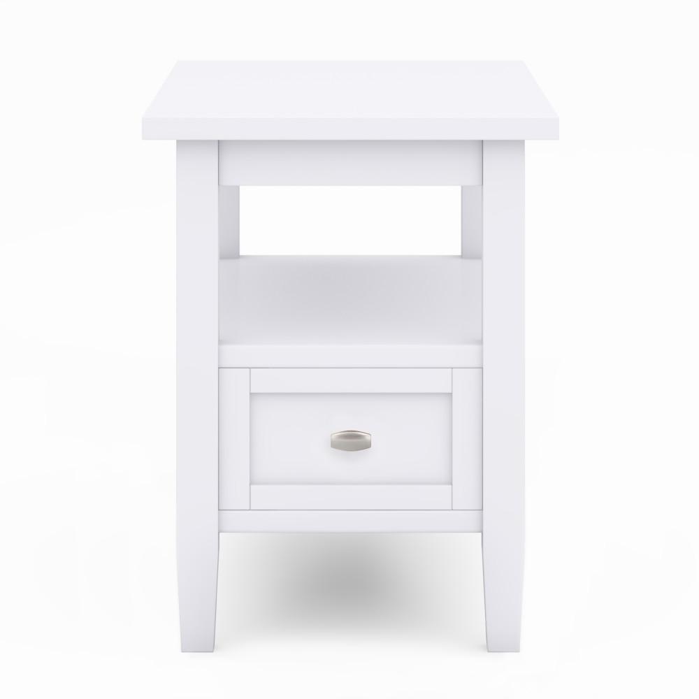 White | Warm Shaker Narrow Side Table