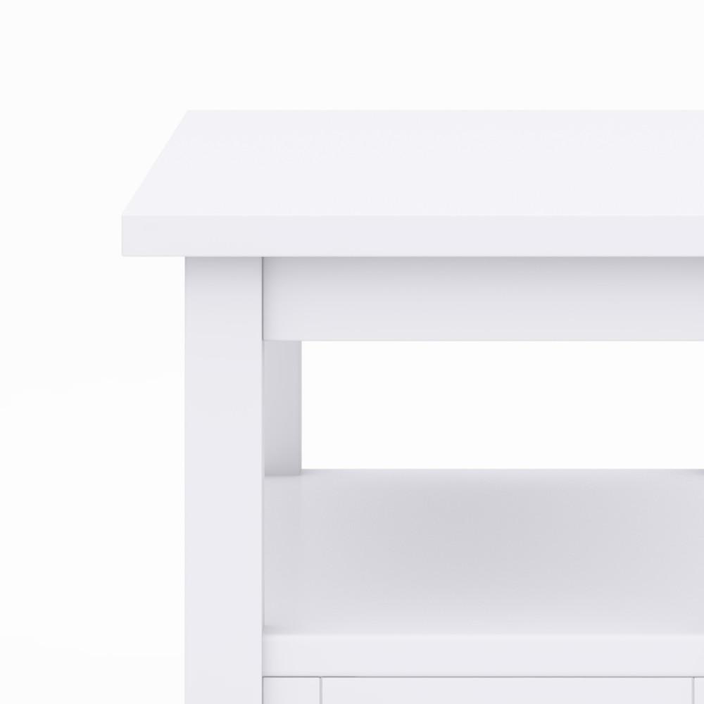 White | Warm Shaker Narrow Side Table