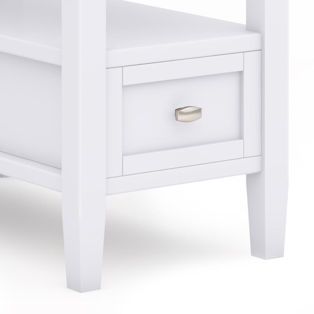 White | Warm Shaker Narrow Side Table