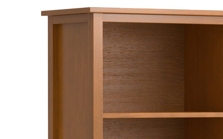 Light Golden Brown | Warm Shaker 5 Shelf Bookcase