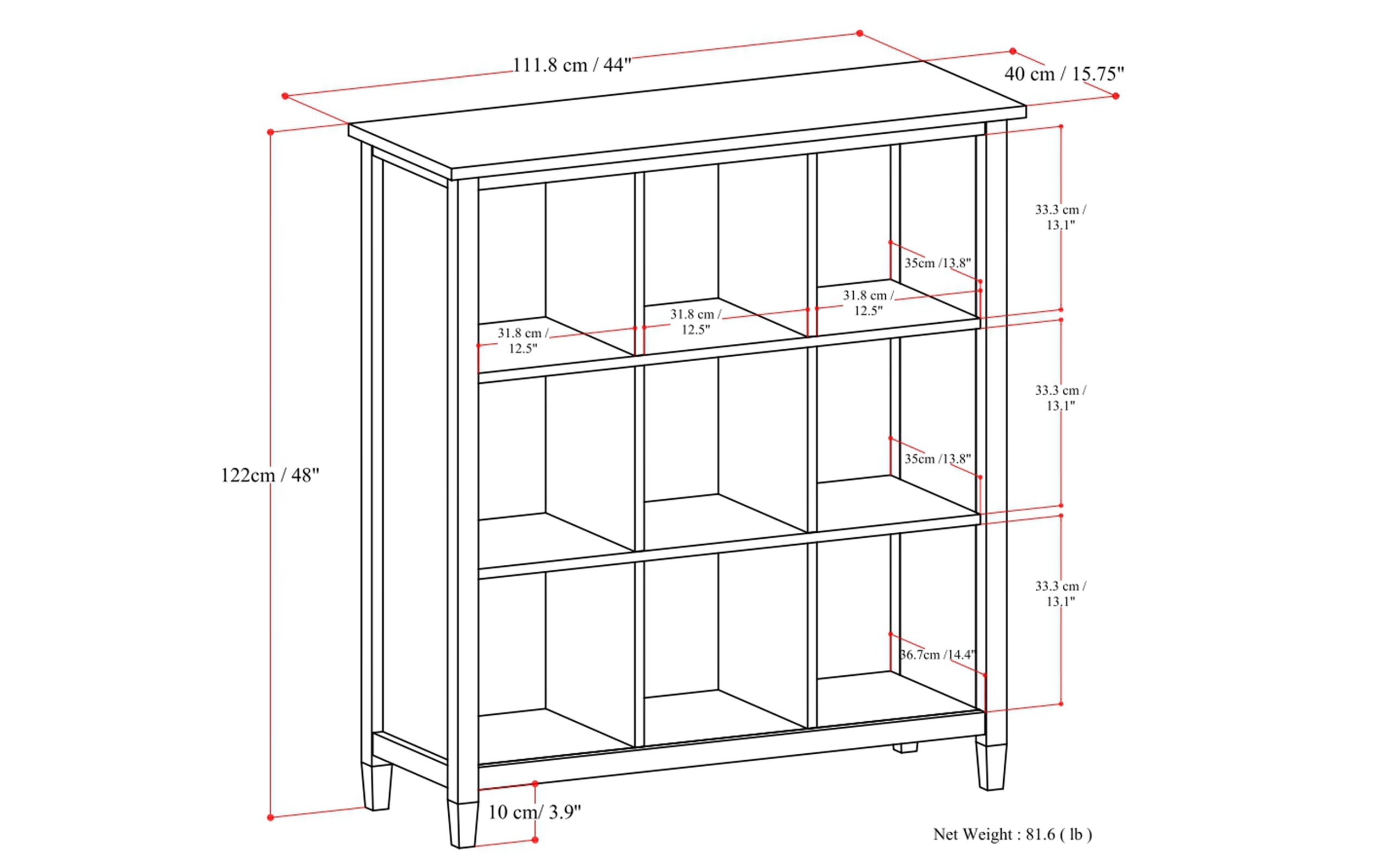 Warm Shaker 9 Cube Storage