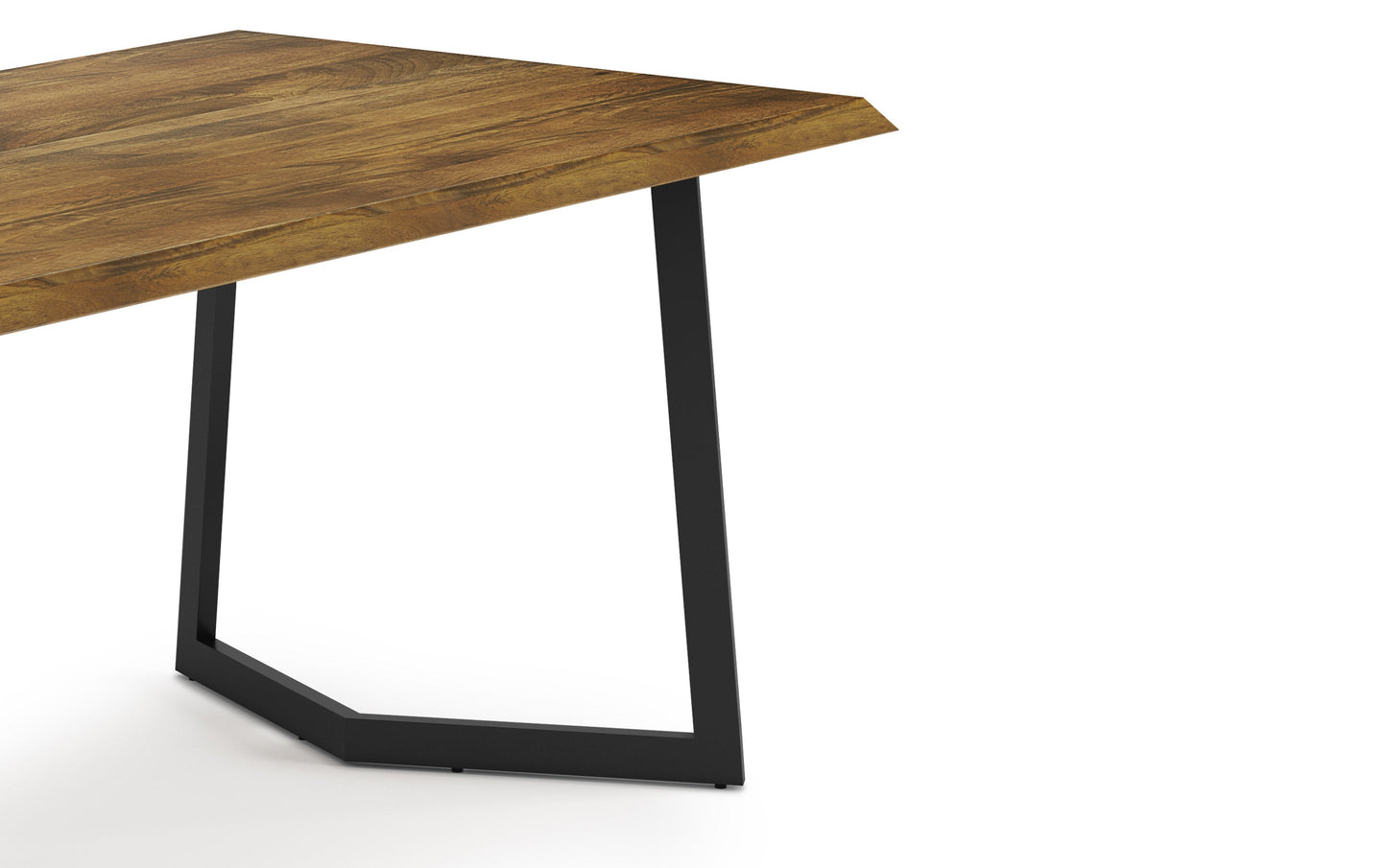 Light Brown | Watkins Dining Table with Inverted Metal Base