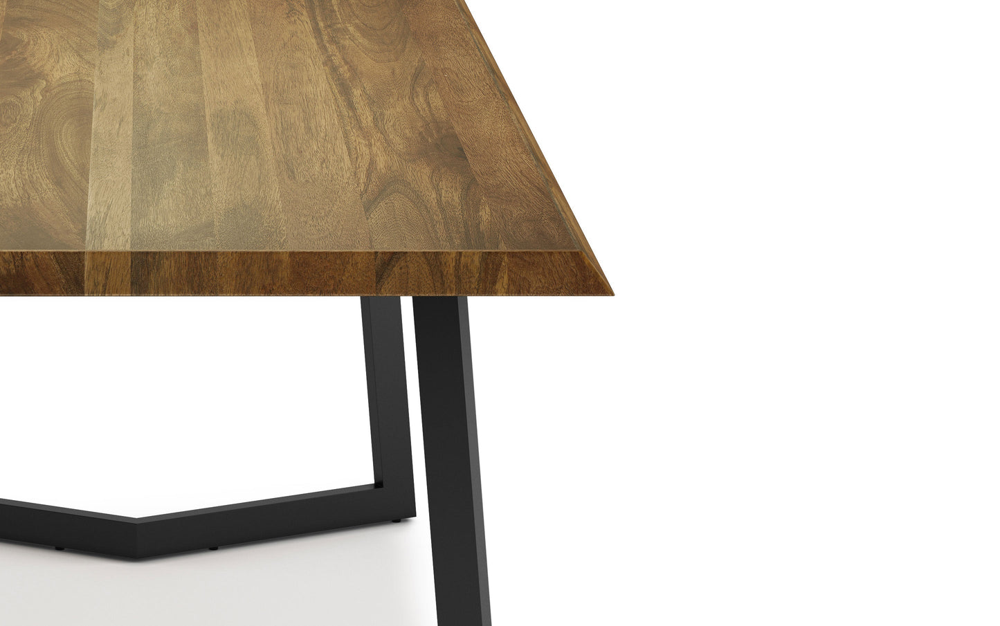 Light Brown | Watkins Dining Table with Inverted Metal Base