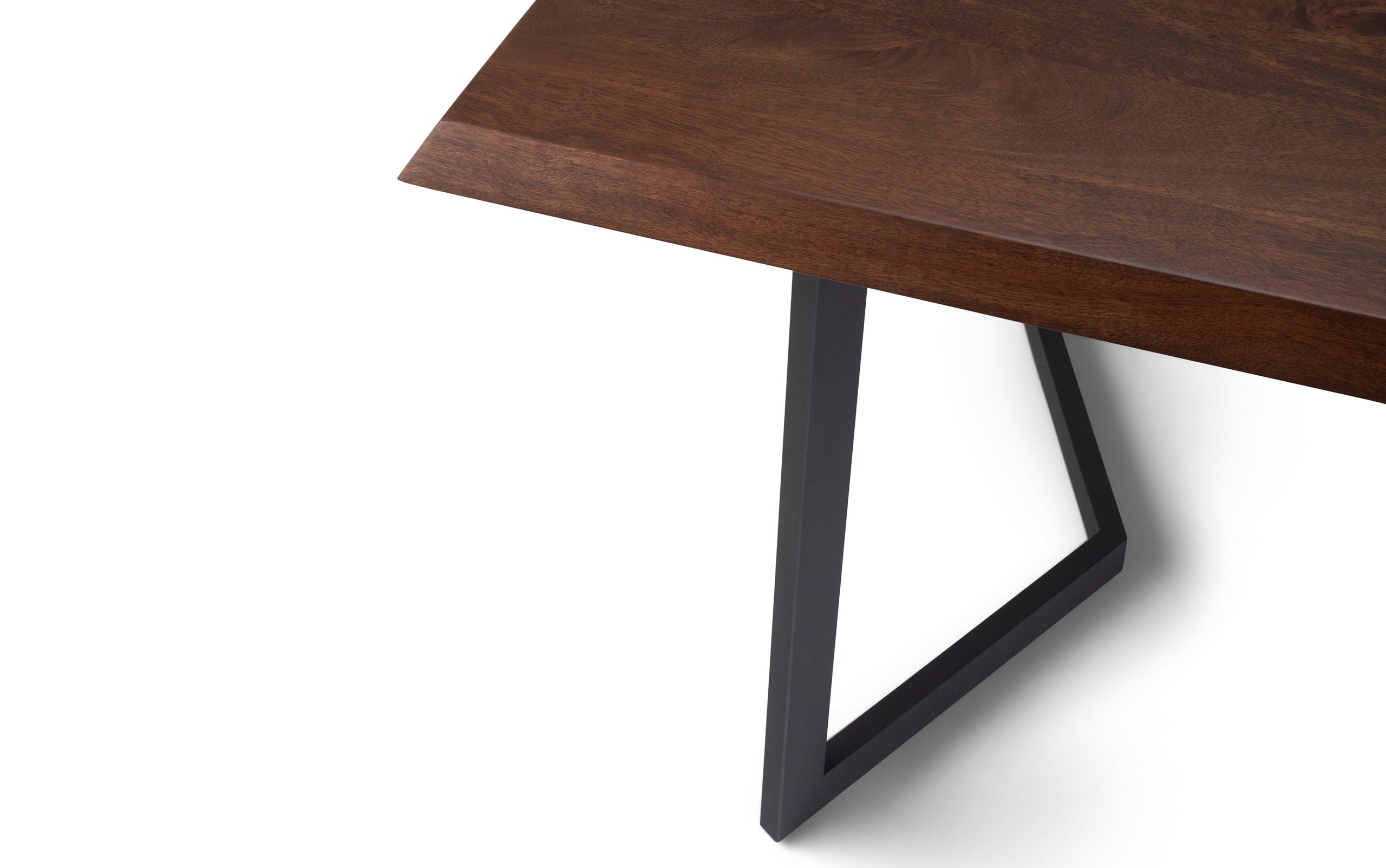 Dark Brown | Watkins Dining Table with Inverted Metal Base