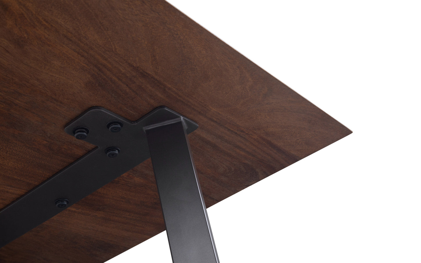 Dark Brown | Watkins Dining Table with Inverted Metal Base