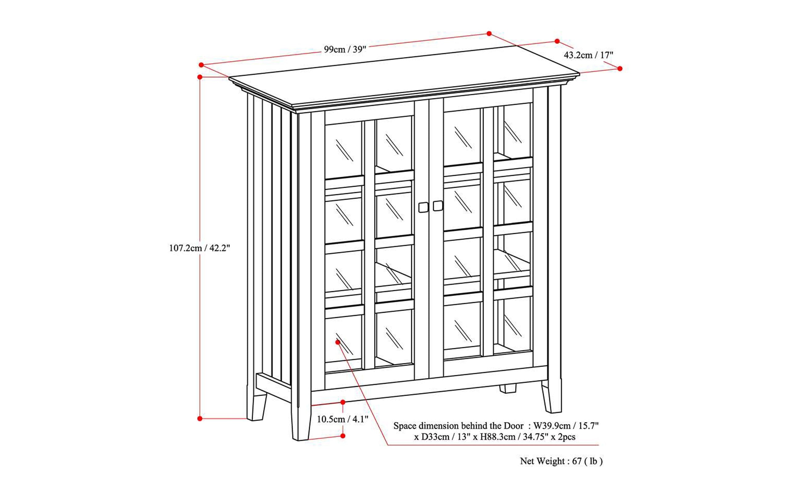 Black | Acadian Medium Storage Cabinet