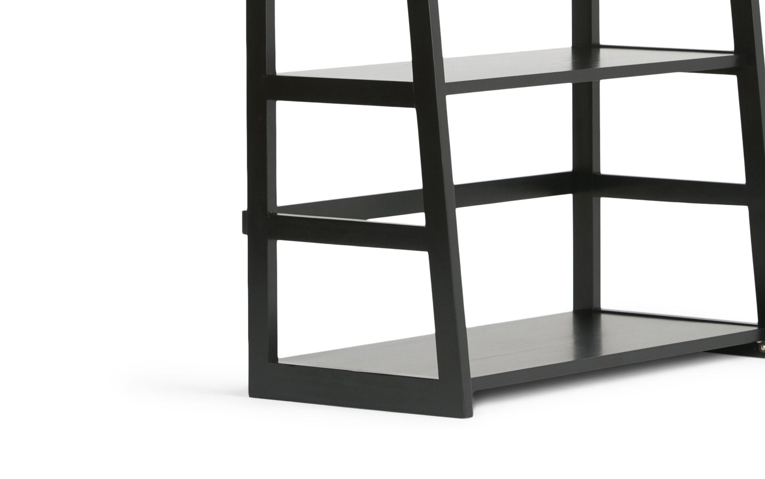 Black | Acadian Ladder Shelf Bookcase