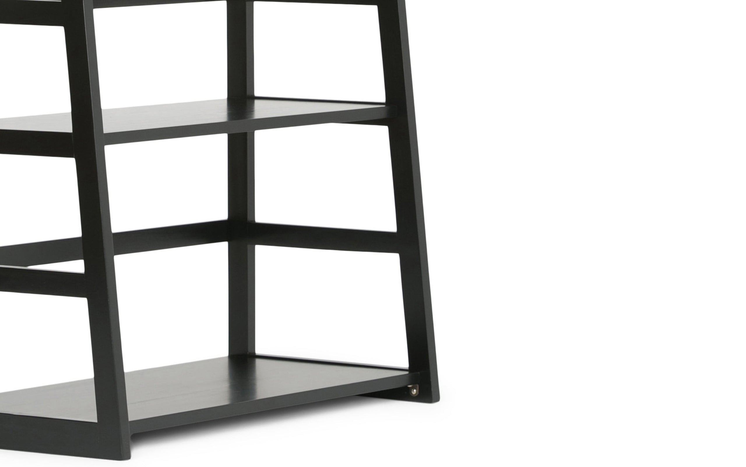 Black | Acadian Ladder Shelf Bookcase