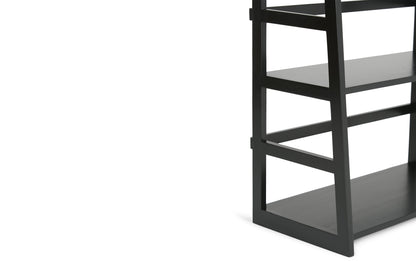 Black | Acadian Ladder Shelf Bookcase