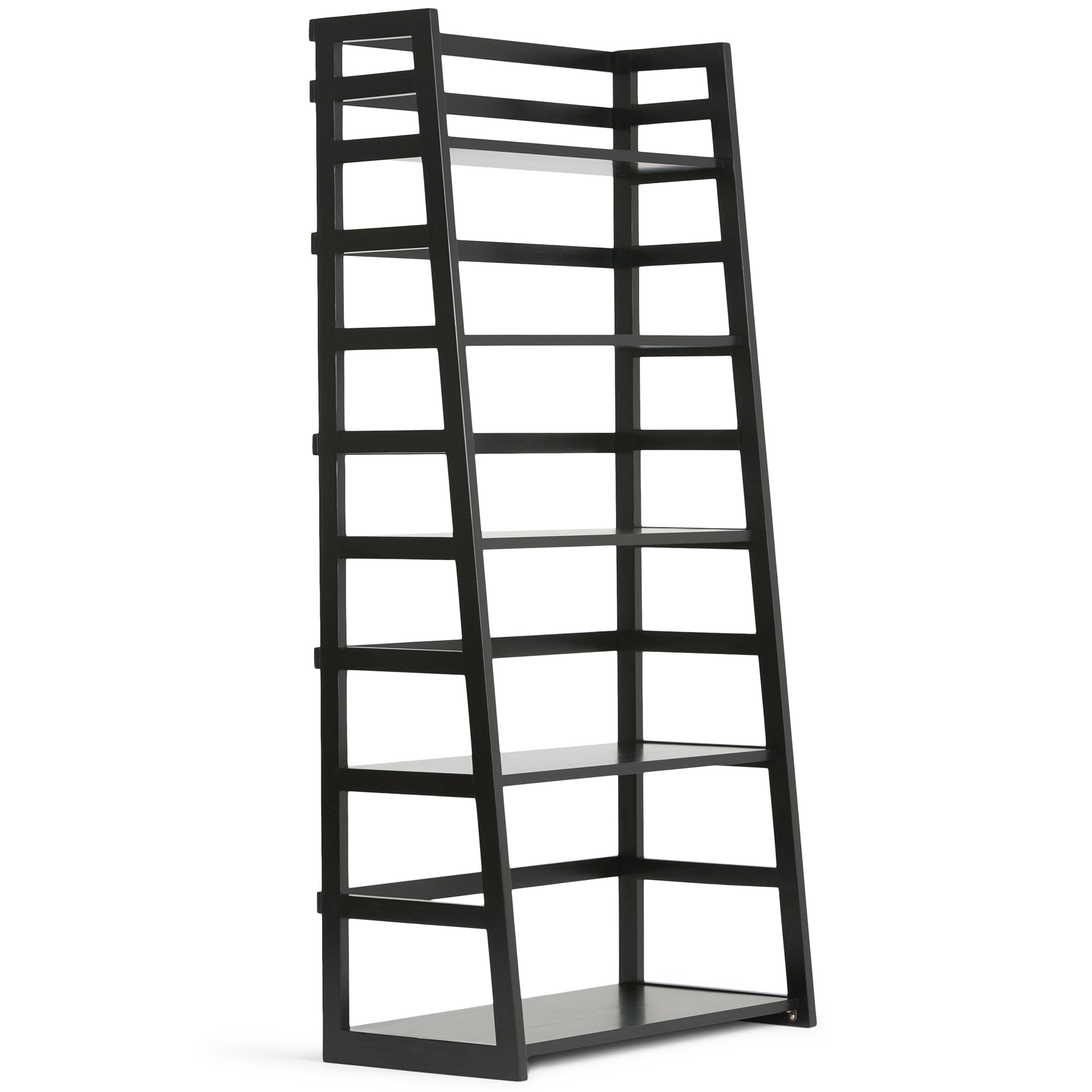 Black | Acadian Ladder Shelf Bookcase