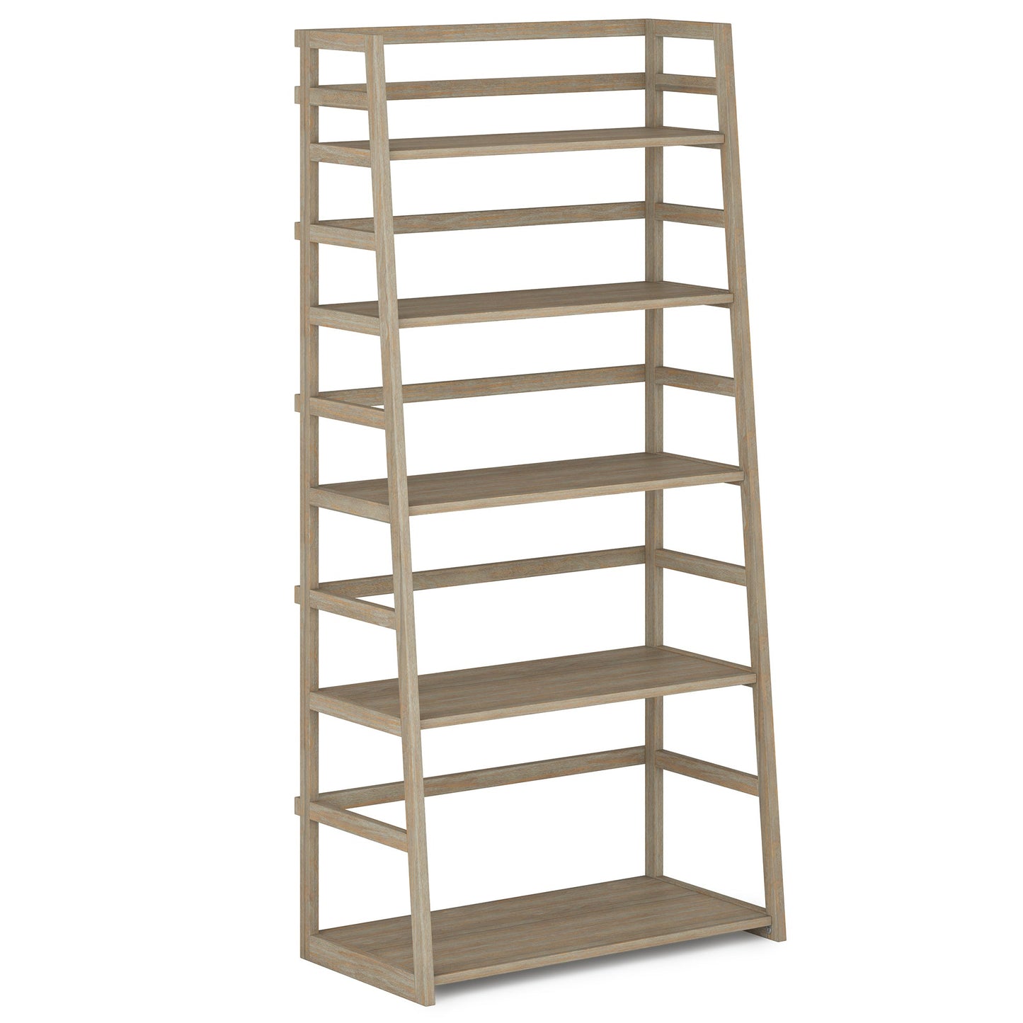 Distressed Grey | Acadian Ladder Shelf Bookcase