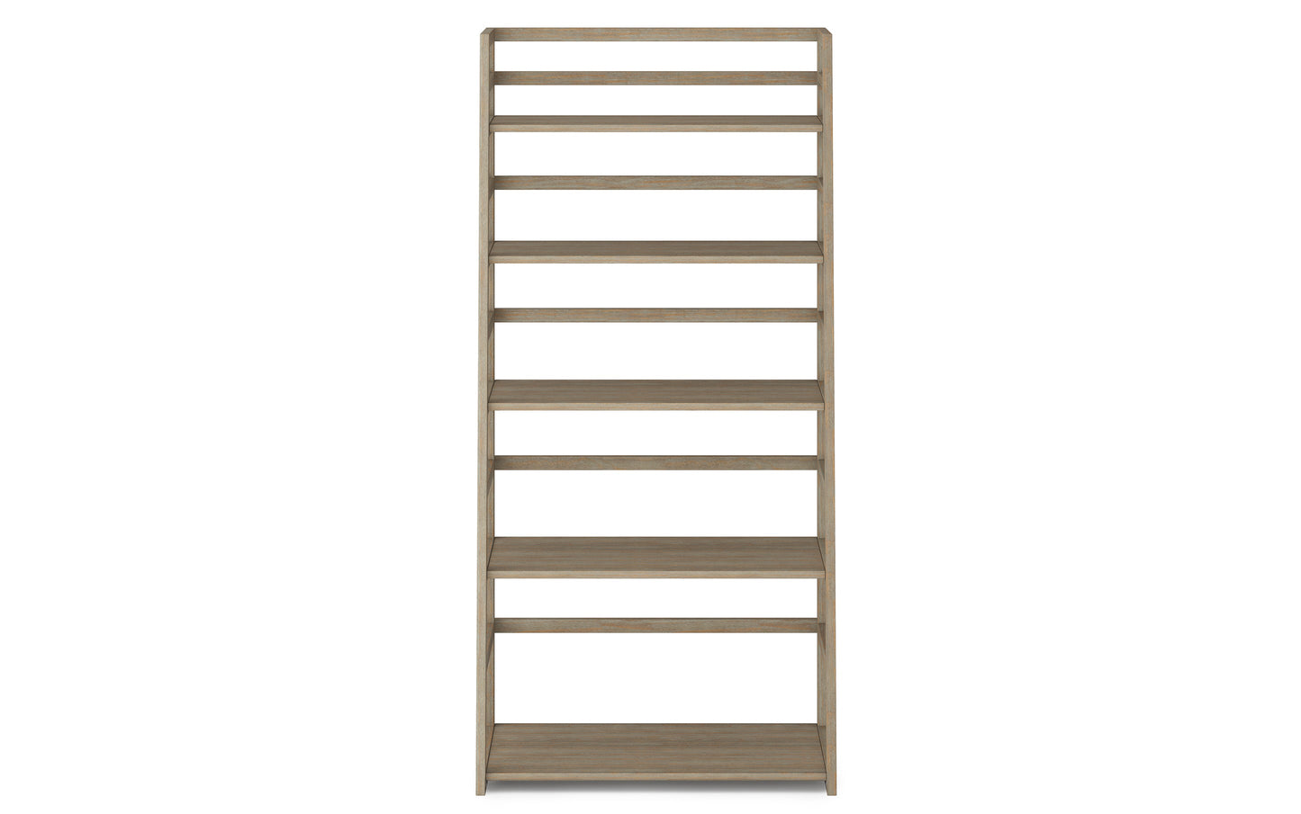 Distressed Grey | Acadian Ladder Shelf Bookcase