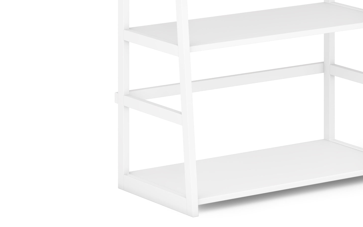 White | Acadian Ladder Shelf Bookcase