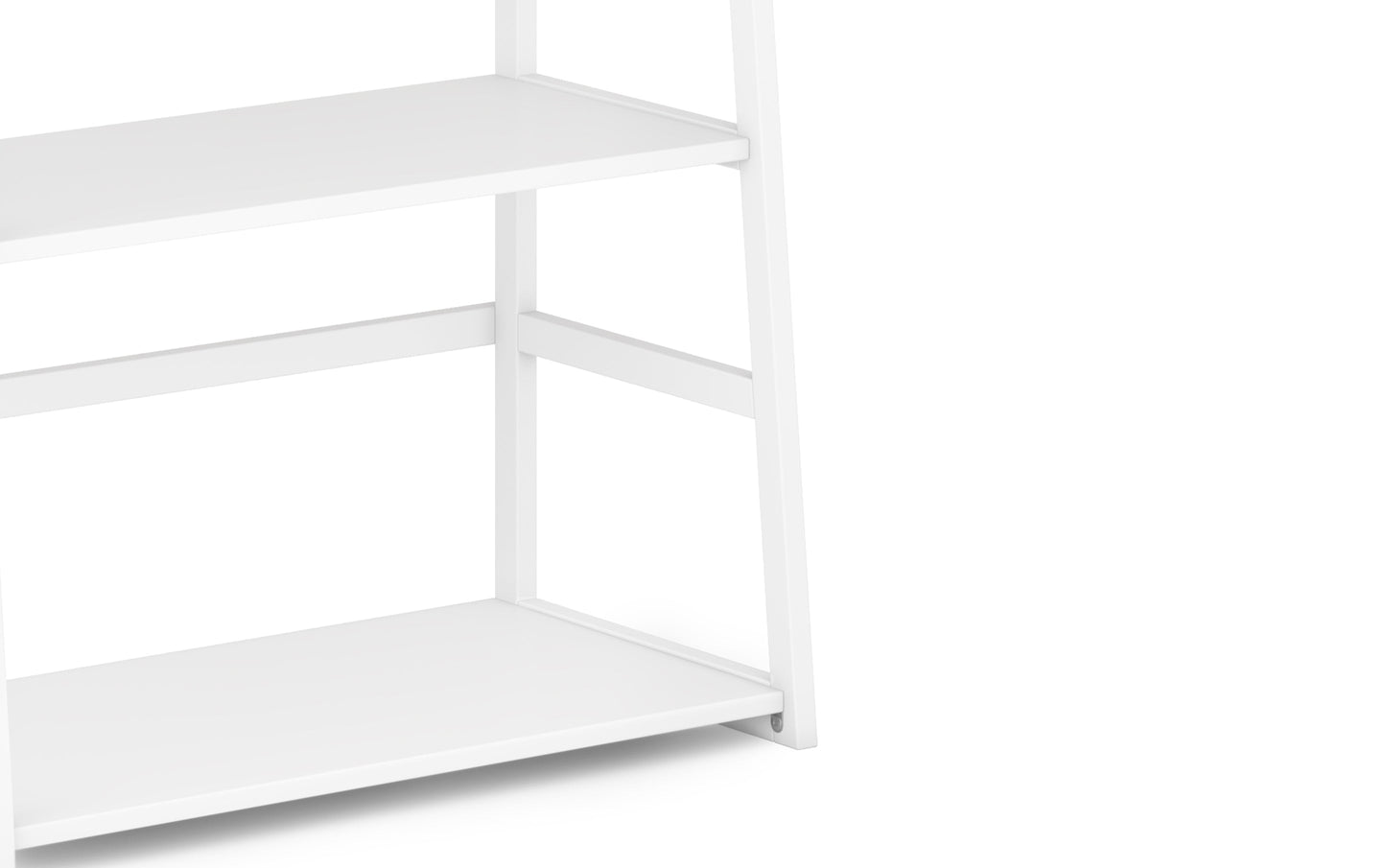 White | Acadian Ladder Shelf Bookcase