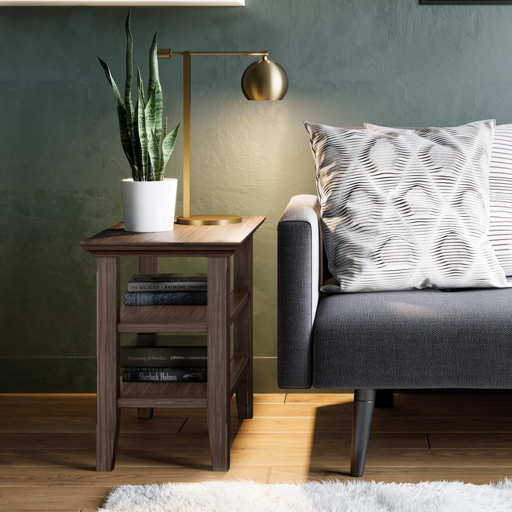 Farmhouse Brown | Acadian Narrow Side Table