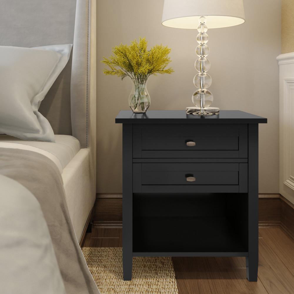 Black | Warm Shaker Bedside Table