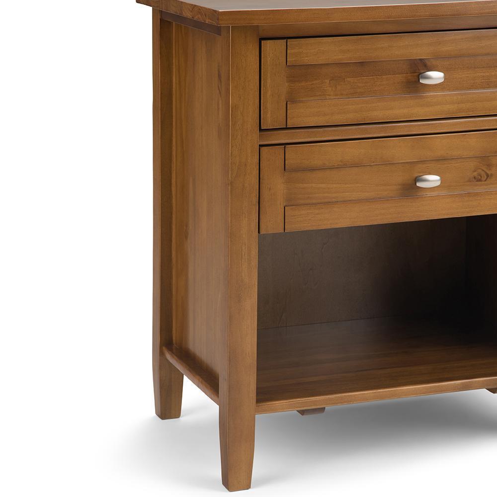 Light Golden Brown | Warm Shaker Bedside Table