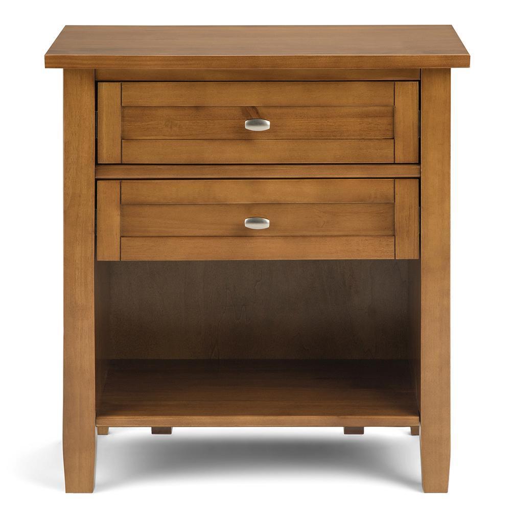 Light Golden Brown | Warm Shaker Bedside Table