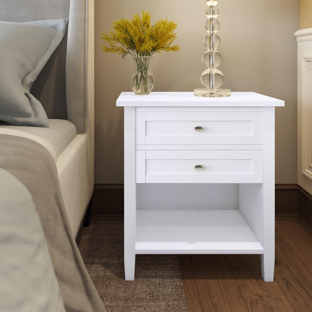 White | Warm Shaker Bedside Table