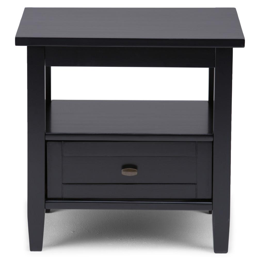 Black | Warm Shaker 20 inch End Side Table