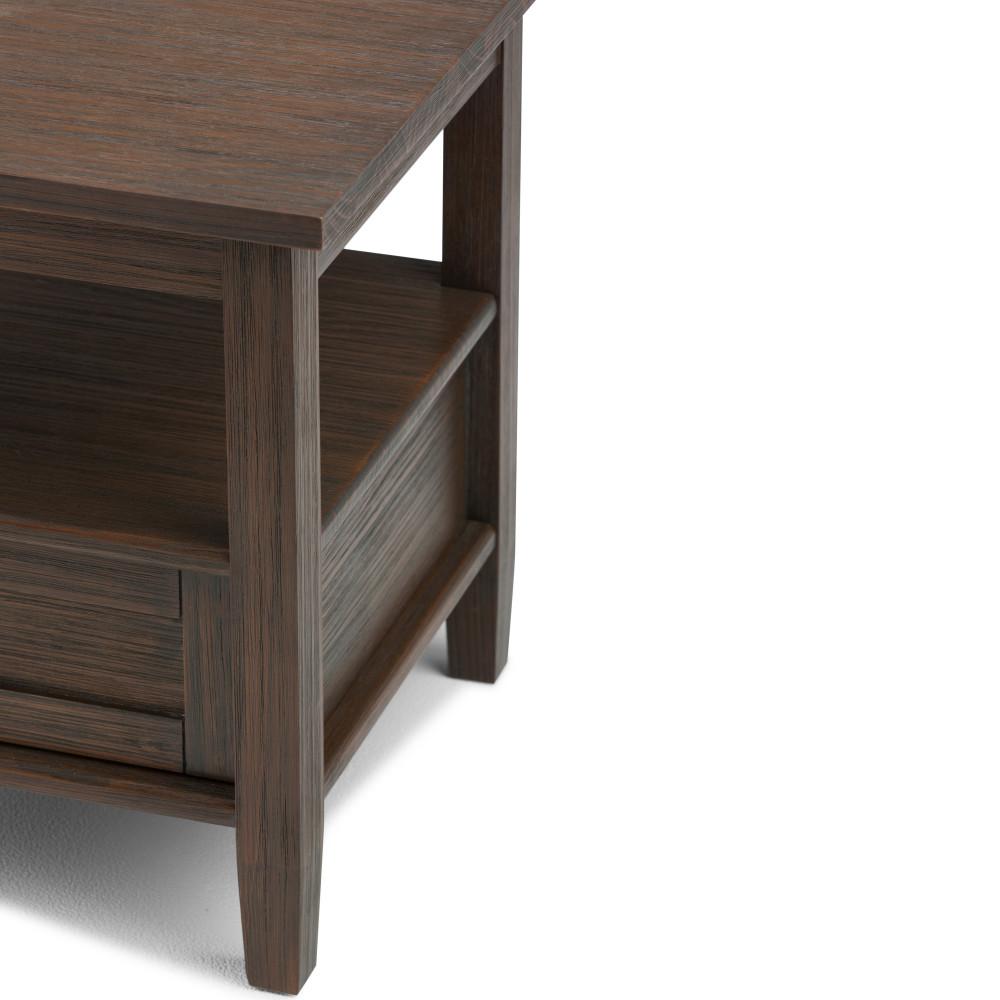 Farmhouse Brown | Warm Shaker 20 inch End Side Table