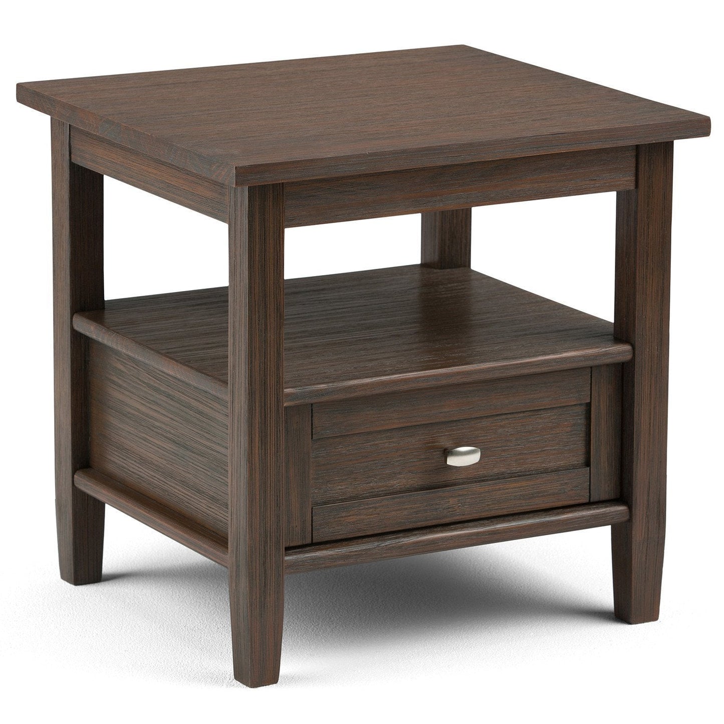 Farmhouse Brown | Warm Shaker 20 inch End Side Table