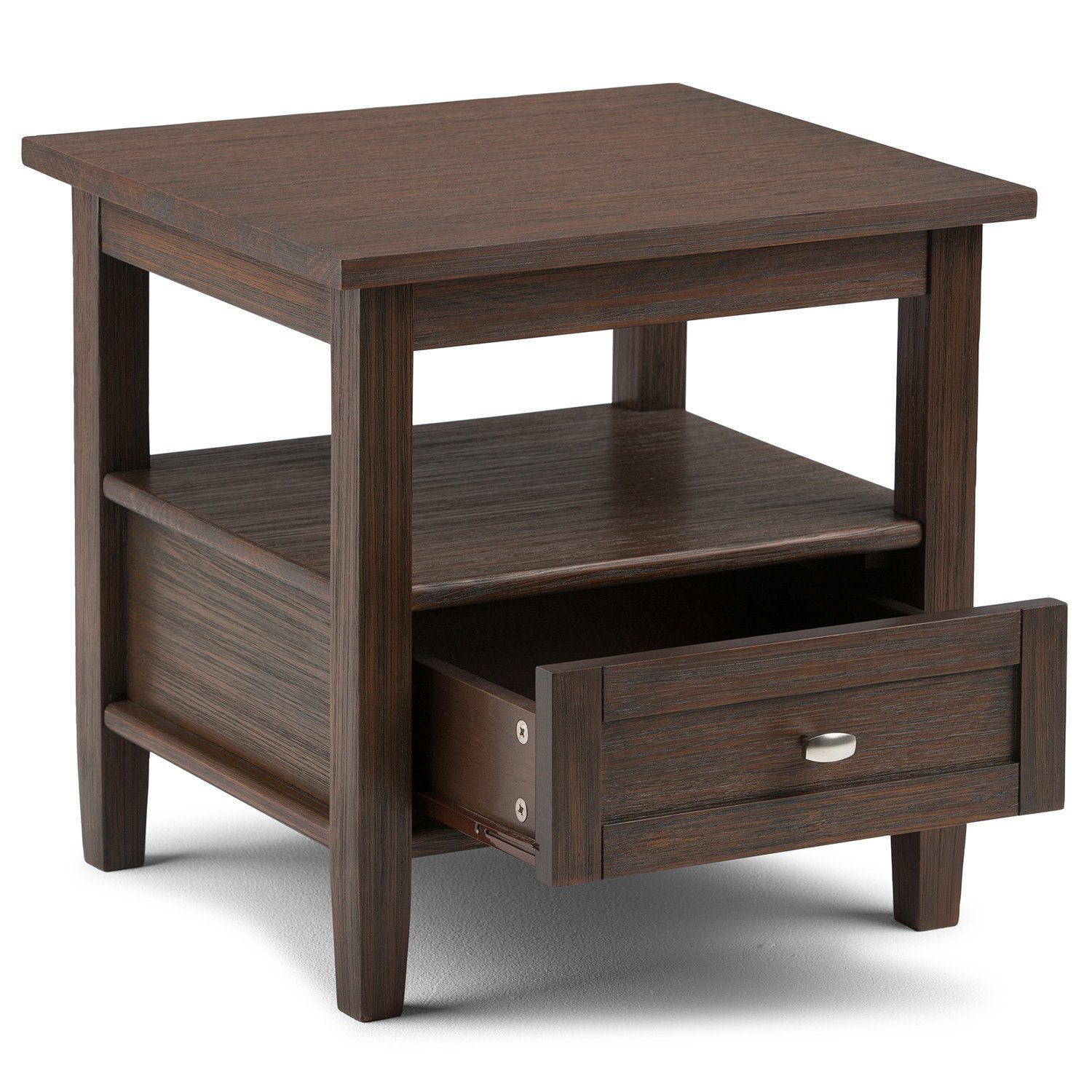 Farmhouse Brown | Warm Shaker 20 inch End Side Table