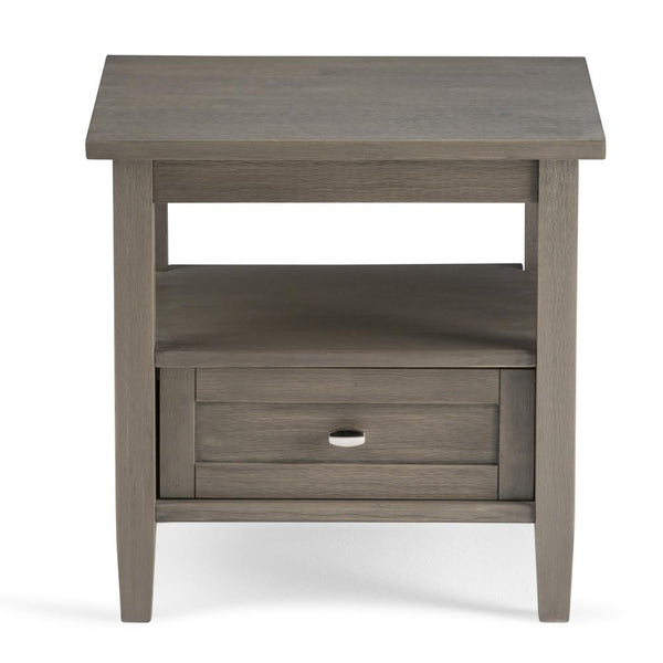 Farmhouse Grey | Warm Shaker 20 inch End Side Table