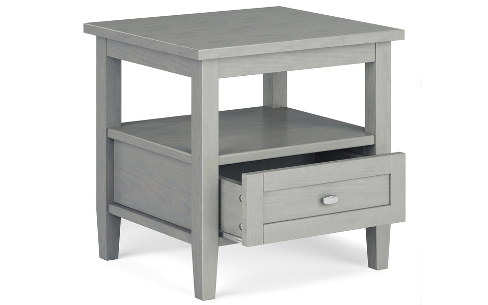 Fog Grey | Warm Shaker 20 inch End Side Table