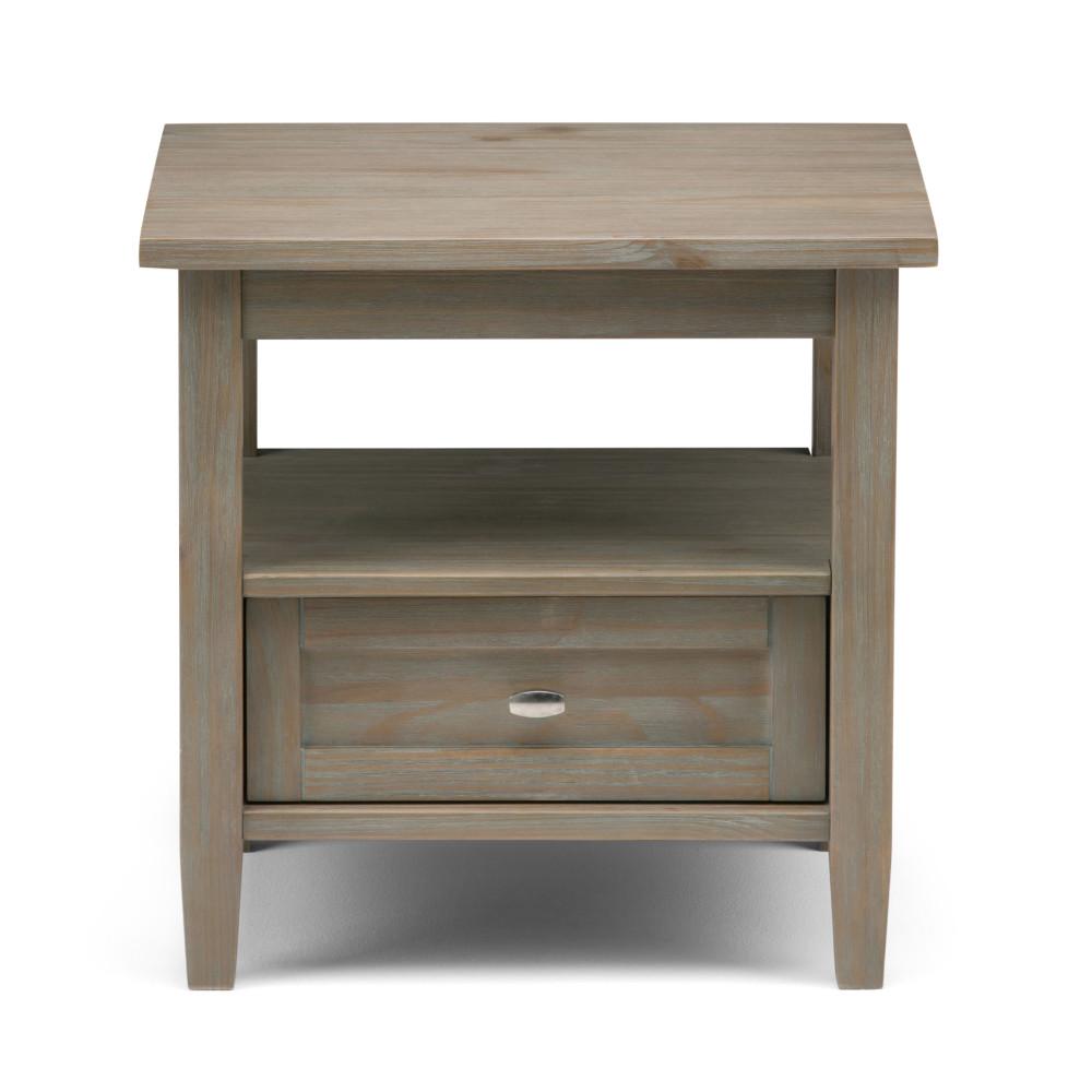 Distressed Grey | Warm Shaker 20 inch End Side Table