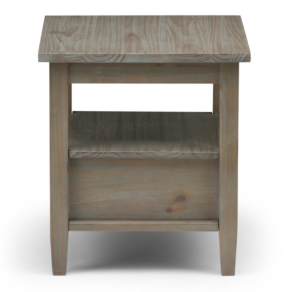 Distressed Grey | Warm Shaker 20 inch End Side Table