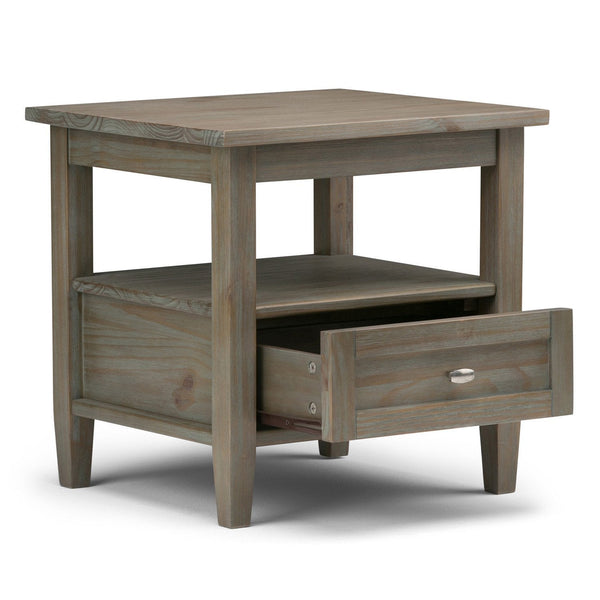 Distressed Grey | Warm Shaker 20 inch End Side Table