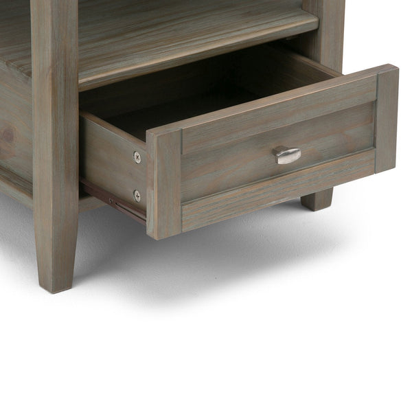 Distressed Grey | Warm Shaker 20 inch End Side Table