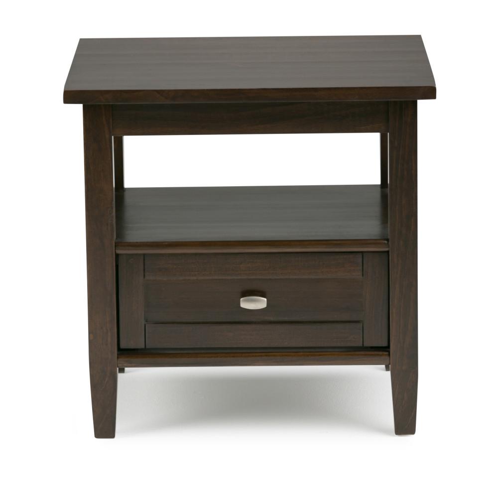 Tobacco Brown | Warm Shaker 20 inch End Side Table