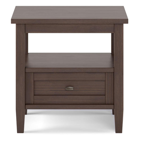 Warm Walnut Brown | Warm Shaker 20 inch End Side Table