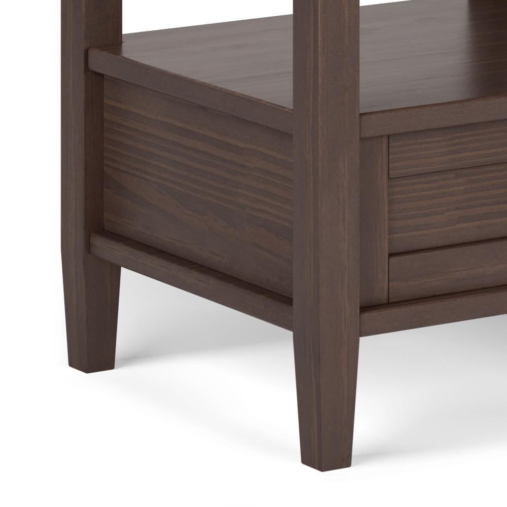 Warm Walnut Brown | Warm Shaker 20 inch End Side Table