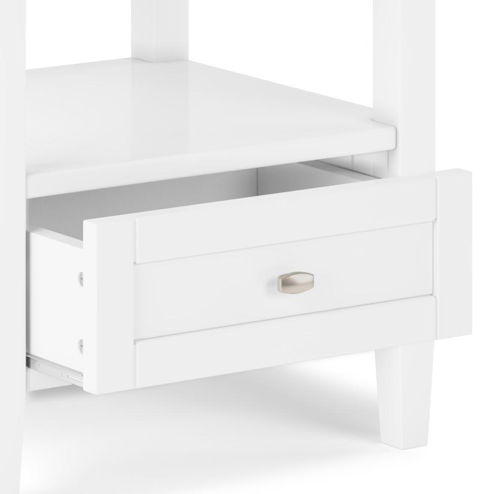 White | Warm Shaker 20 inch End Side Table