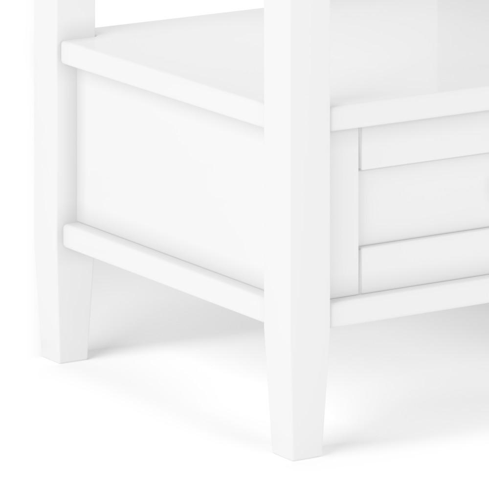 White | Warm Shaker 20 inch End Side Table