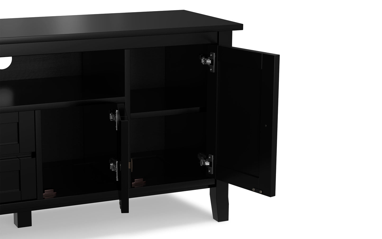 Black | Warm Shaker 72 inch TV Stand