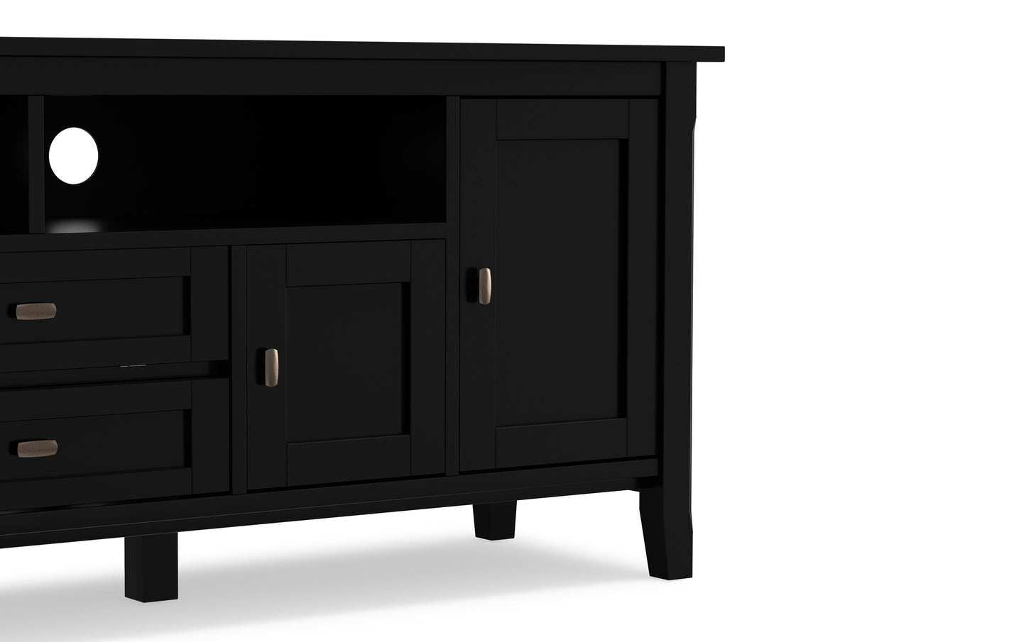 Black | Warm Shaker 72 inch TV Stand