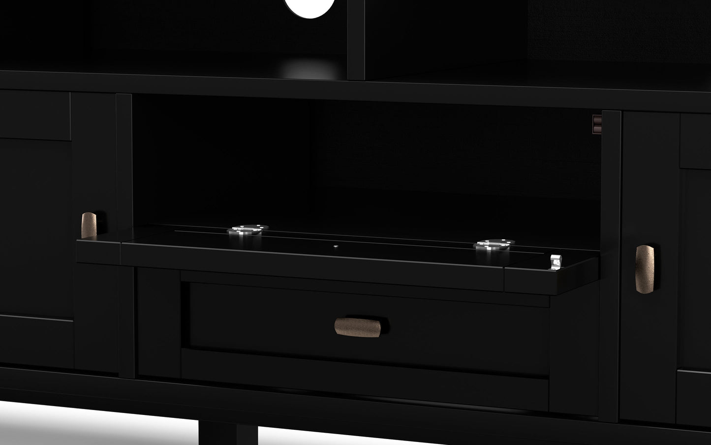 Black | Warm Shaker 72 inch TV Stand