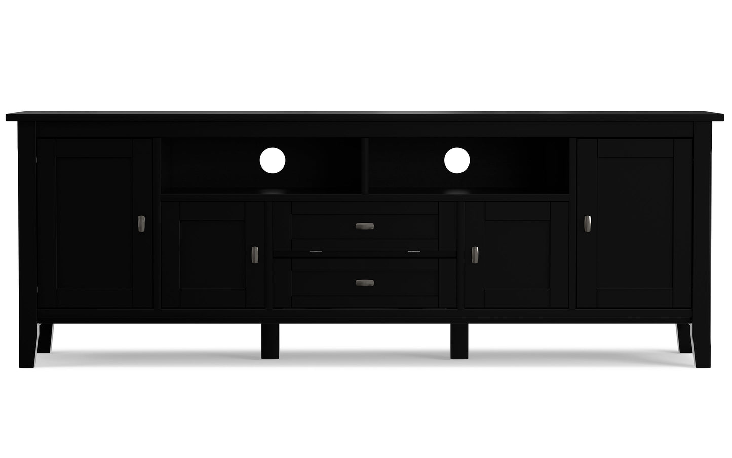 Black | Warm Shaker 72 inch TV Stand