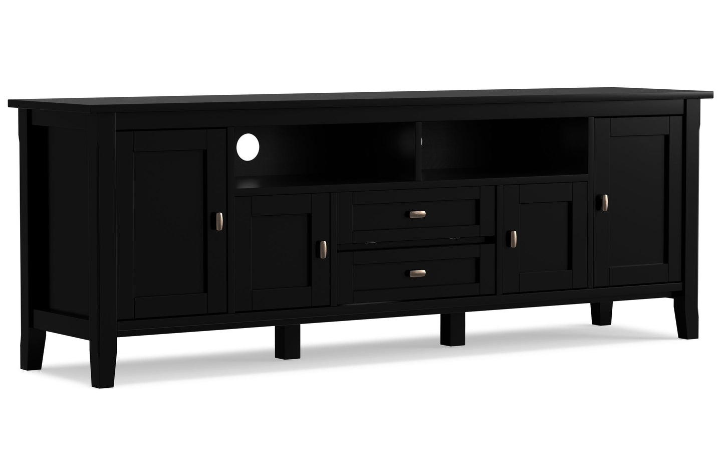 Black | Warm Shaker 72 inch TV Stand