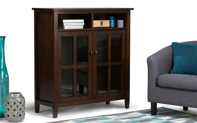 Tobacco Brown | Warm Shaker 39 inch Medium Storage & Media Cabinet