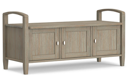 Distressed Grey | Warm Shaker 44 inch Entryway Bench