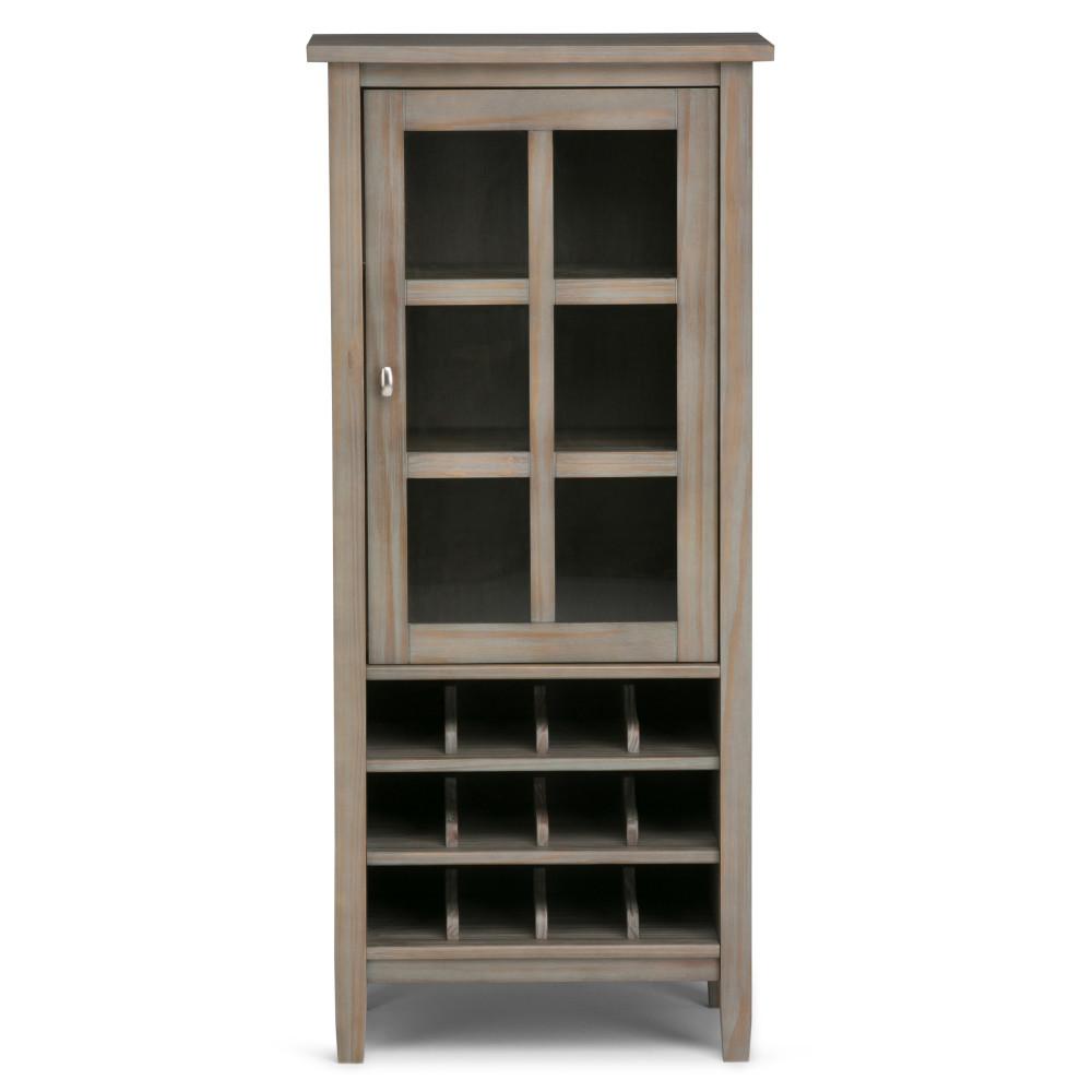 Distressed Grey | Warm Shaker 22.5 x 50 inch High Storage Wine Rack